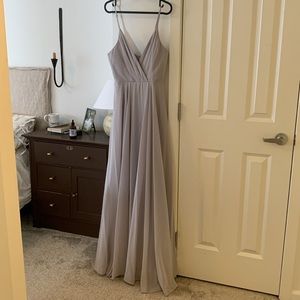 Dusty blue/grey bridesmaid dress
